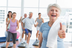 happy seniors seasonal health exercises