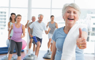 happy seniors seasonal health exercises